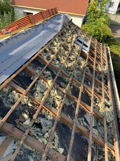 Travaux de couverture et zinguerie : photographie de chantier 17 – Couverture Lamberty.K