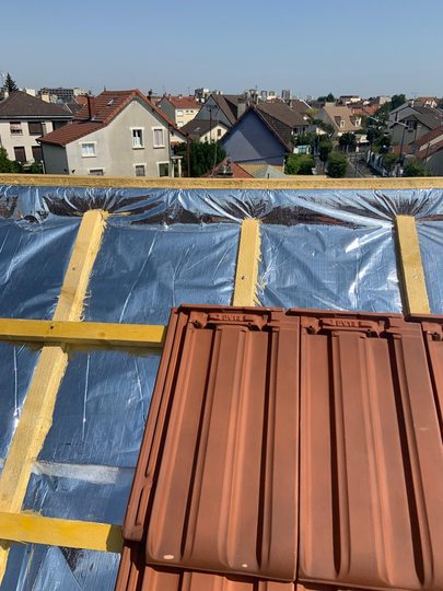 Travaux de couverture et zinguerie : photographie de chantier 22 – Couverture Lamberty.K