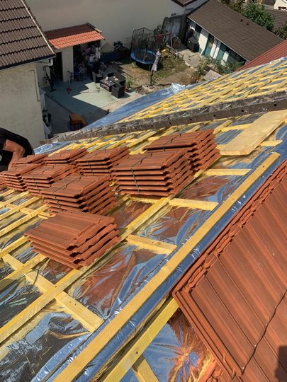 Travaux de couverture et zinguerie : photographie de chantier 24 – Couverture Lamberty.K
