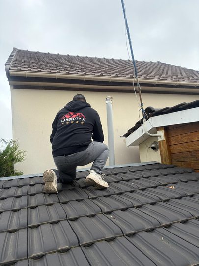 Travaux de couverture et zinguerie : photographie de chantier 27 – Couverture Lamberty.K