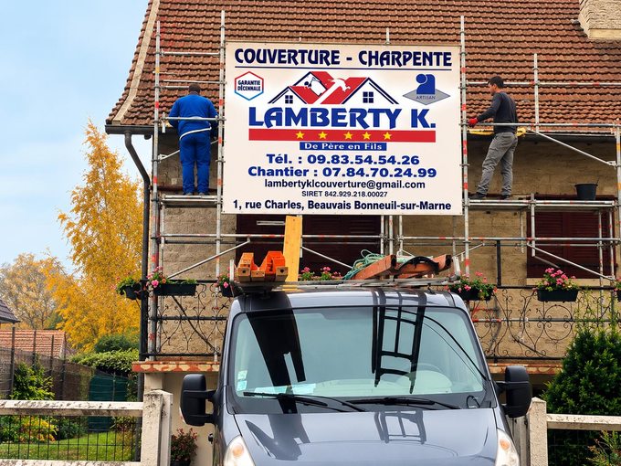 Travaux de couverture et zinguerie : photographie de chantier 28 – Couverture Lamberty.K