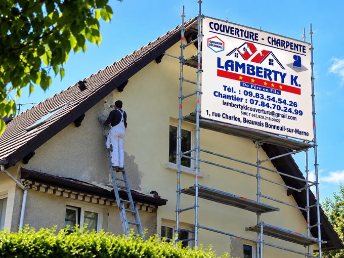 Travaux de couverture et zinguerie : photographie de chantier 29 – Couverture Lamberty.K
