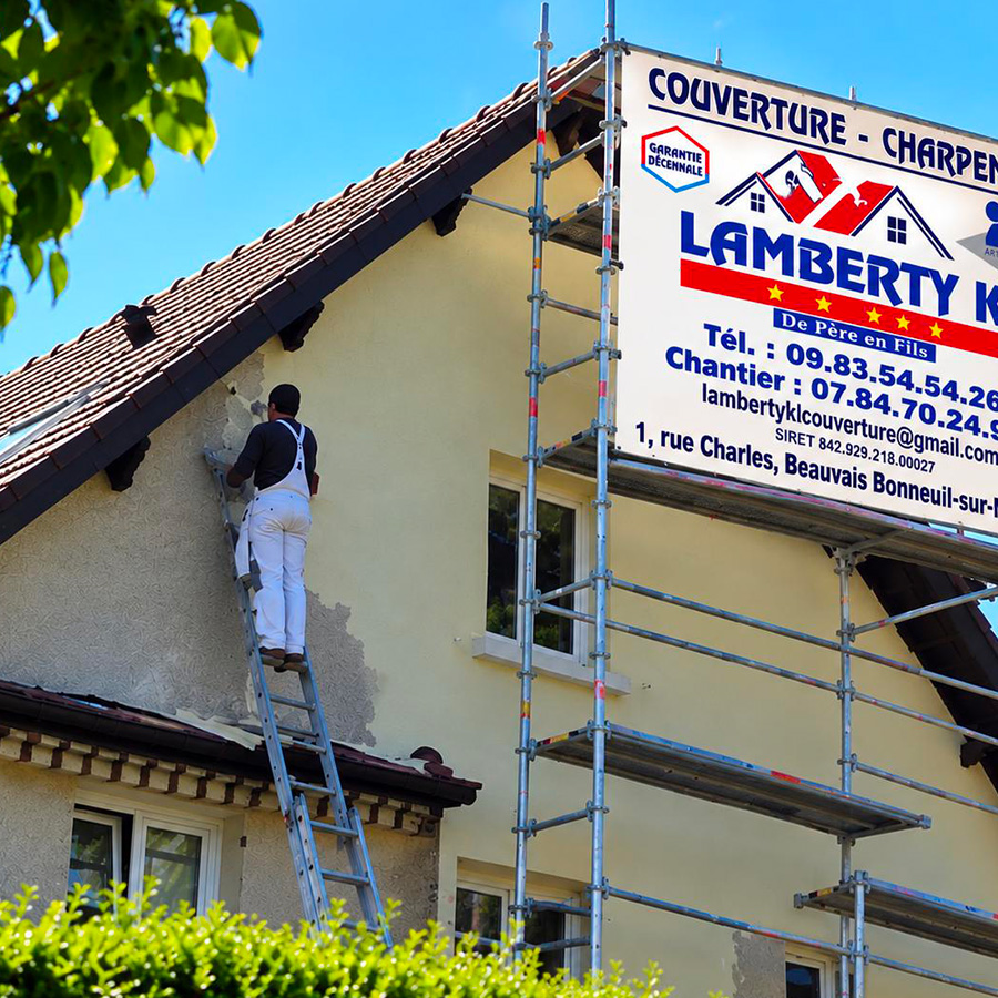 Ravalement de façade et peinture extérieure par Couverture Lamberty.K à Bonneuil-sur-Marne (94380) Ravalement de façade et peinture extérieure à Bonneuil-sur-Marne (94380) dans le Val-de-Marne (94)